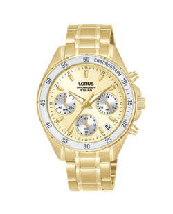 Reloj Lorus Mujer RT362LX9 Cronógrafo Acero Dorado Analógico