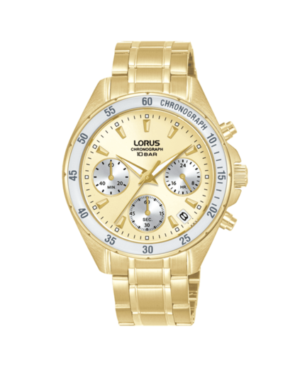 Reloj Lorus Mujer RT362LX9 Cronógrafo Acero Dorado Analógico
