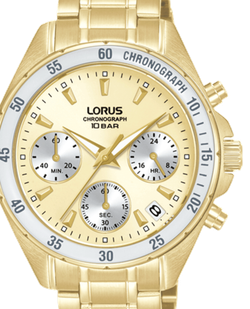 Reloj Lorus Mujer RT362LX9 Cronógrafo Acero Dorado Analógico