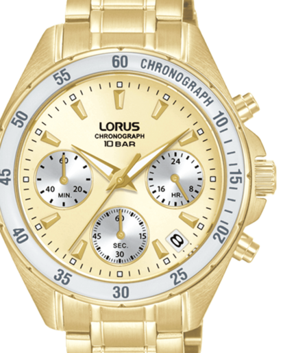 Reloj Lorus Mujer RT362LX9 Cronógrafo Acero Dorado Analógico