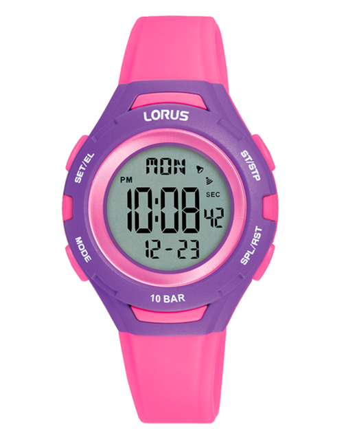 Reloj Lorus Nińa R2395PX9 Sport Rosa Bicolor Morado Digital