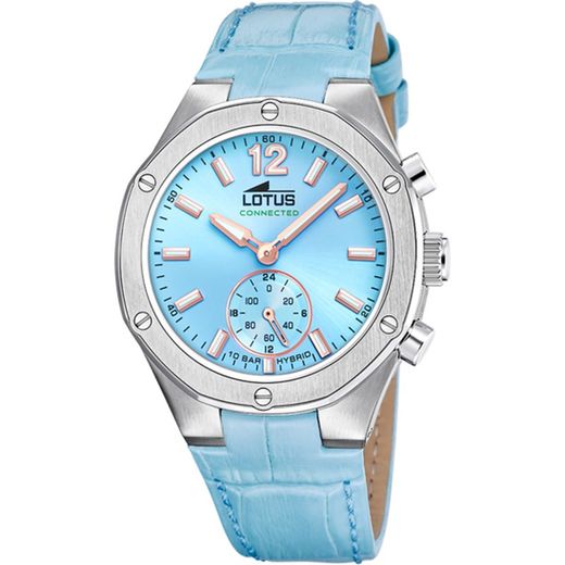 Relógio Feminino Lotus Connected 18972/3 Couro Azul