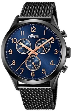 Lotus Herrenuhr 18639/D Schwarzer Stahl