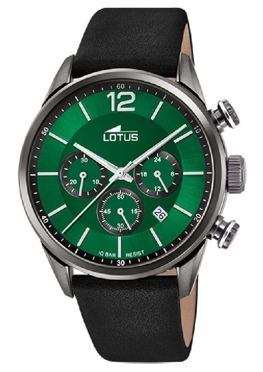 Relógio masculino Lotus 18687/4 couro preto