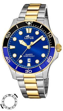 Reloj Lotus Hombre 18760/3 Bicolor Plateado Dorado