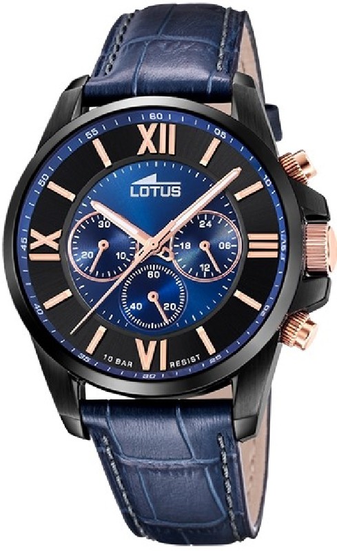 Reloj de hombre smartwatch Lotus con dos correas, silicona azul y