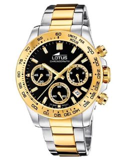 Reloj Lotus Hombre 18913/6 Cronógrafo Acero Plateado Bicolor Dorado Analógico