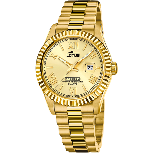 Reloj Lotus Hombre 19005/1 Acero Dorado Analógico