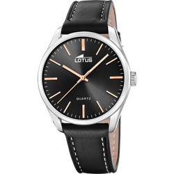 Reloj Lotus Hombre 19065/4 Piel Negra Acero Analógico
