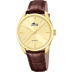 Reloj Lotus Hombre 19067/1 Piel Marrón Acero Dorado Analógico