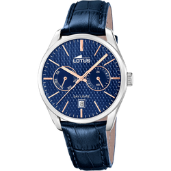 Reloj Lotus Hombre 19073/2 Piel Azul Acero Analógico