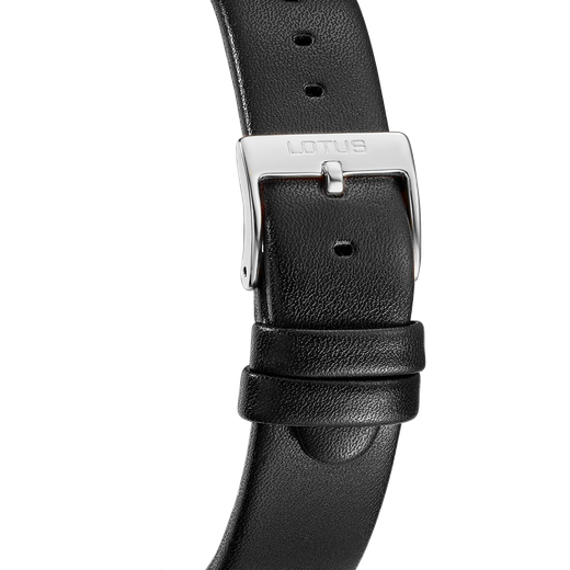 Reloj Lotus Hombre 19078/1 Piel Negra Acero Analógico