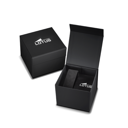 Reloj Lotus Hombre 19078/1 Piel Negra Acero Analógico