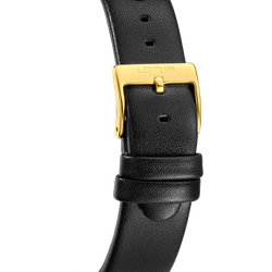 Reloj Lotus Hombre 19079/1 Piel Negra Acero Dorado Analógico