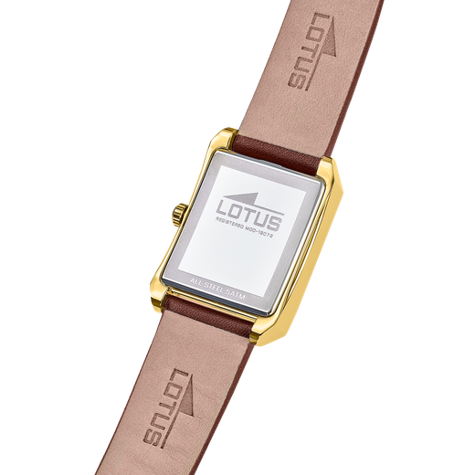 Reloj Lotus Hombre 19079/2 Piel Marrón Acero Dorado Analógico