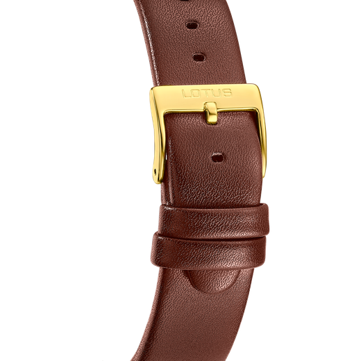 Reloj Lotus Hombre 19079/2 Piel Marrón Acero Dorado Analógico