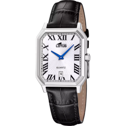 Reloj Lotus Hombre 19080/1 Piel Negra Acero Analógico