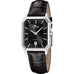 Reloj Lotus Hombre 19080/4 Piel Negra Acero Analógico