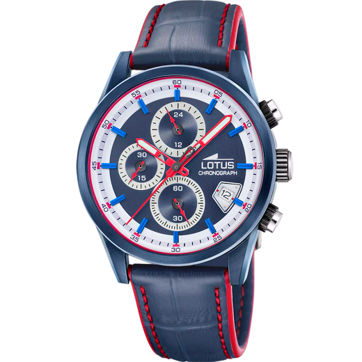 Reloj Lotus Hombre 19087/1 Acero Azul Piel Azul Analógico