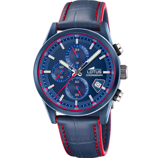Reloj Lotus Hombre 19087/2 Acero Azul Piel Azul Analógico