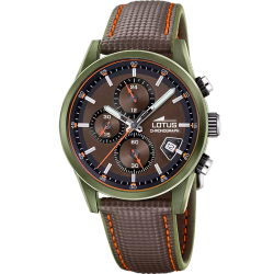 Reloj Lotus Hombre 19091/2 Acero Verde Piel Marrón Analógico