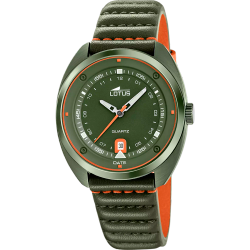 Reloj Lotus Hombre 19098/1 Acero Verde Piel Verde Analógico
