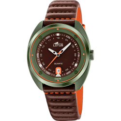 Reloj Lotus Hombre 19098/2 Acero Verde Piel Marrón Analógico