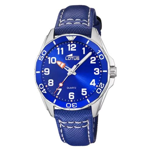 Relógio infantil Lotus 18861/1 couro azul