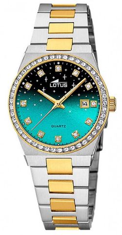 Relógio feminino Lotus 18886/2 bicolor prata dourado