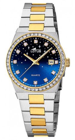 Reloj Lotus Mujer 18886/3 Bicolor Plateado Dorado