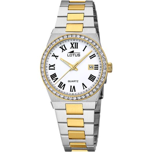 Montre femme Lotus 18886/A bicolore en acier doré