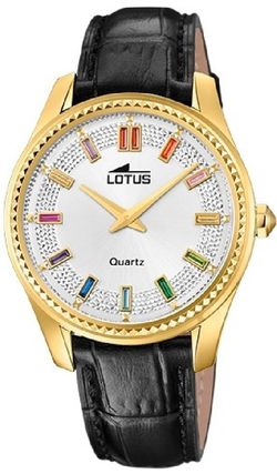 Lotus Damenuhr 18900/1 aus schwarzem Leder