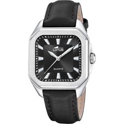 Relógio feminino Lotus 18968/6 couro preto