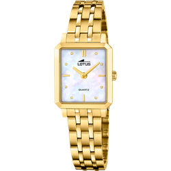 Reloj Lotus Mujer 19009/1 Acero Dorado Rectangular Con Pulsera