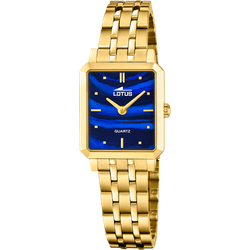 Reloj Lotus Mujer 19009/2 Acero Dorado Rectangular Con Pulsera
