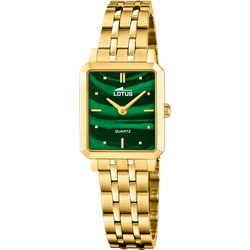 Reloj Lotus Mujer 19009/3 Acero Dorado Rectangular Con Pulsera