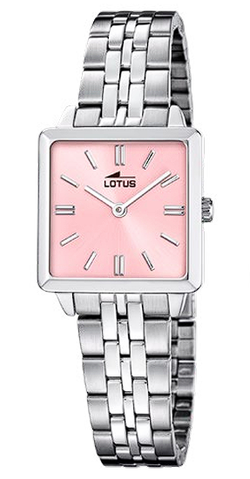 Reloj Lotus Mujer 19010/2 Acero Cuadrado Con Pulsera
