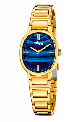 Reloj Lotus Mujer 19013/3 Acero Dorado Ovalado Con Pulsera