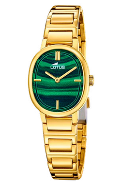 Reloj Lotus Mujer 19013/4 Acero Dorado Ovalado Con Pulsera