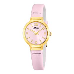 Reloj Lotus Mujer 19029/2 Piel Rosa Acero Dorado