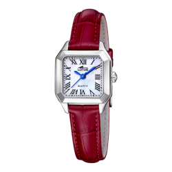 Reloj Lotus Mujer 19035/2 Piel Roja Acero Plateado