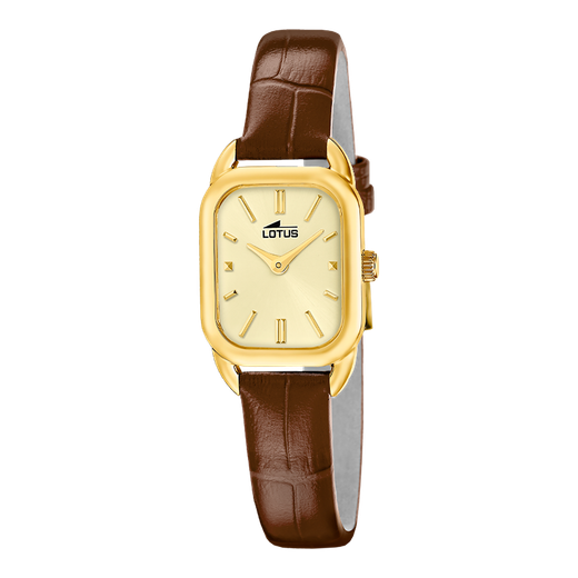 Reloj Lotus Mujer 19042/3 Piel Marrón Acero Dorado Analógico