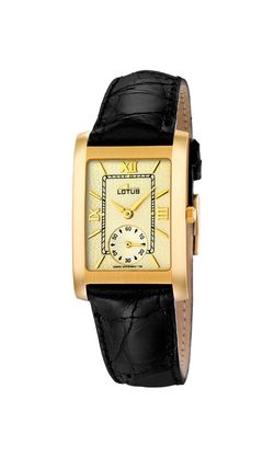 Reloj Lotus Oro 18kts Hombre 106/3 Piel Negra