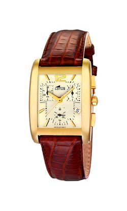 Reloj Lotus Oro 18kts Hombre 611/1 Piel Marrón