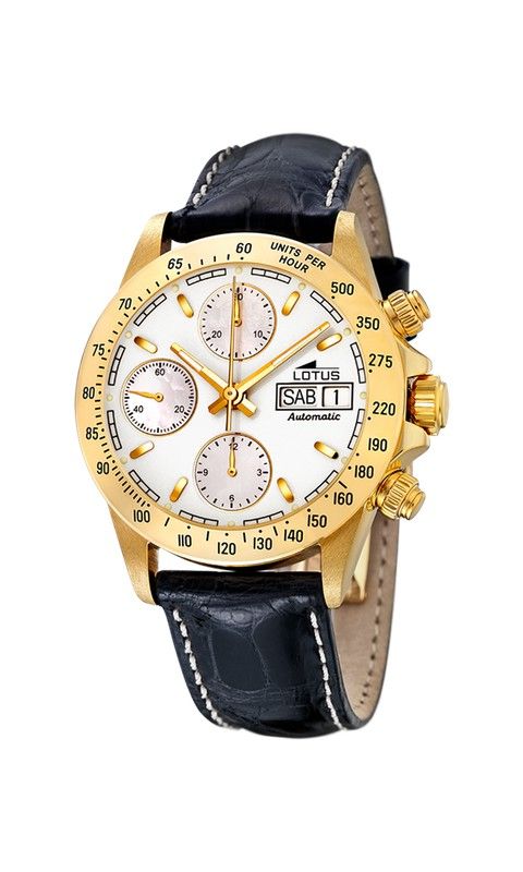 Reloj Lotus Oro 18kts Hombre 651/1 Piel Negra