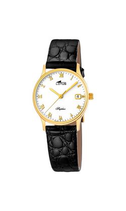 Reloj Lotus Oro 18kts Mujer 152/1 Piel Negra