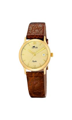 Reloj Lotus Oro 18kts Mujer 154/3 Piel Marrón