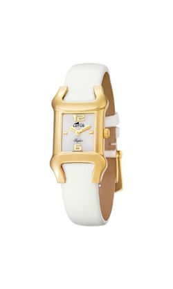 Reloj Lotus Oro 18kts Mujer 171/2 Piel Blanca