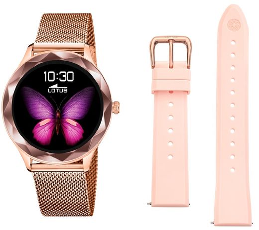 Relógio feminino Lotus Smartwatch 50036/1 aço rosa