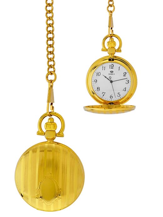 Marea Pocket Watch B41421/2 Gold Steel Analog